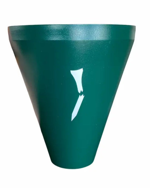 Broken-Tee Caddie i stål, grön