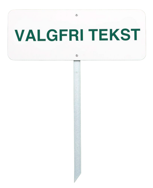 Golfskylt 40x15 cm, egen text