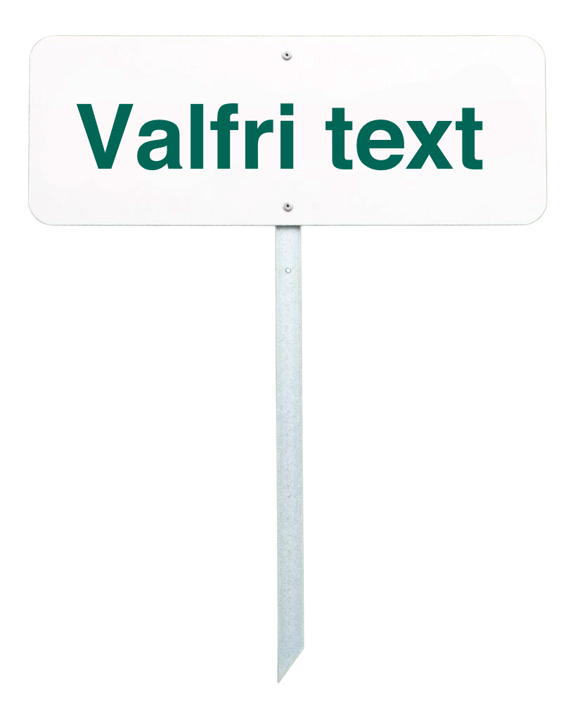Golfskylt 40x15 cm, egen text