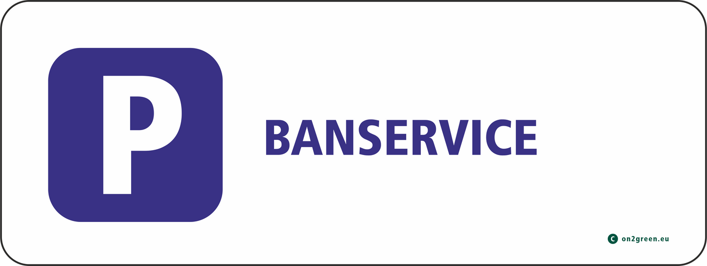 Parkeringsskyltar till vägg: Banservice