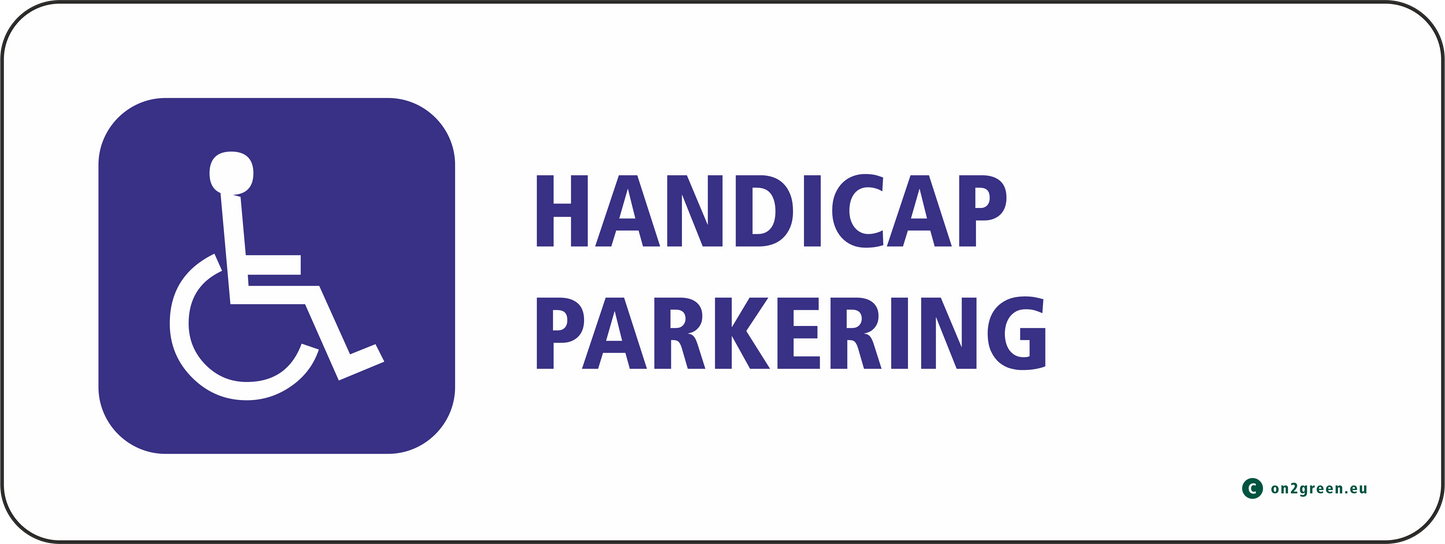 Parkeringsskyltar till vägg: Handicap parkering