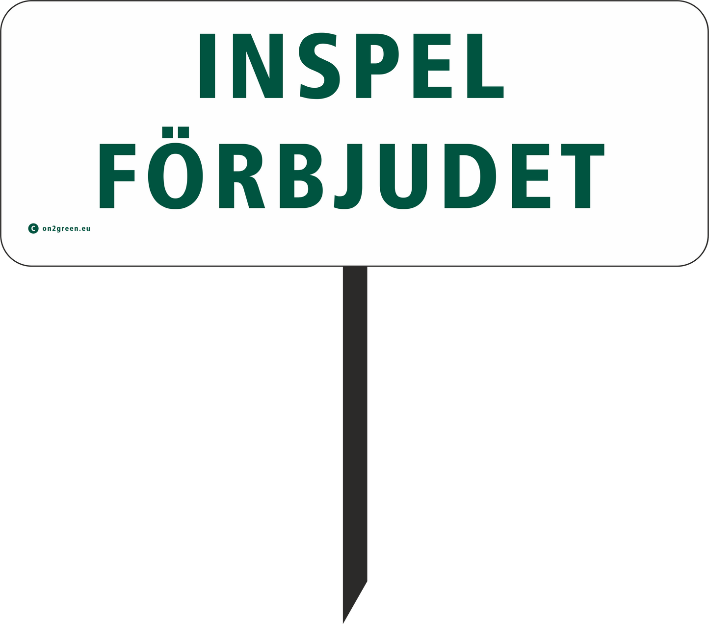 Golfskylt: inspel förbjudet