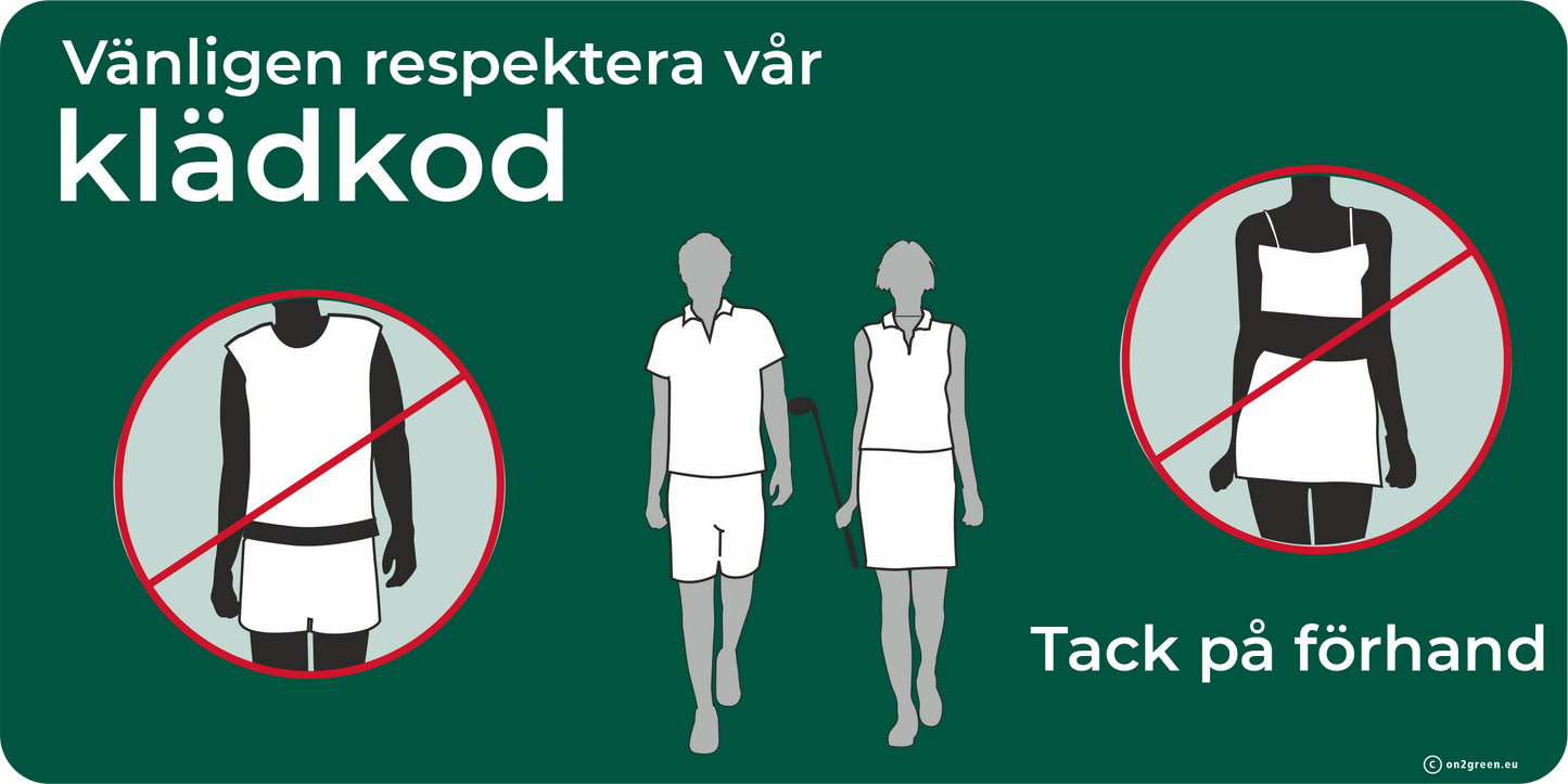 Golfskylt: Klädkod