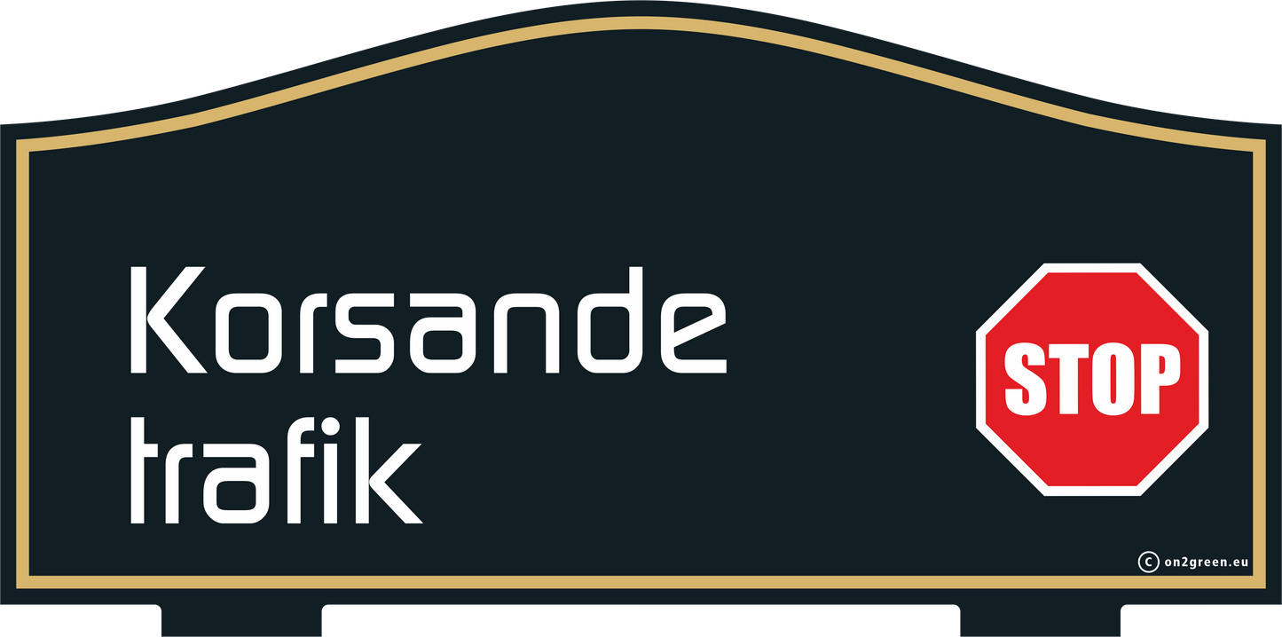 Golfskylt: Korsande trafik