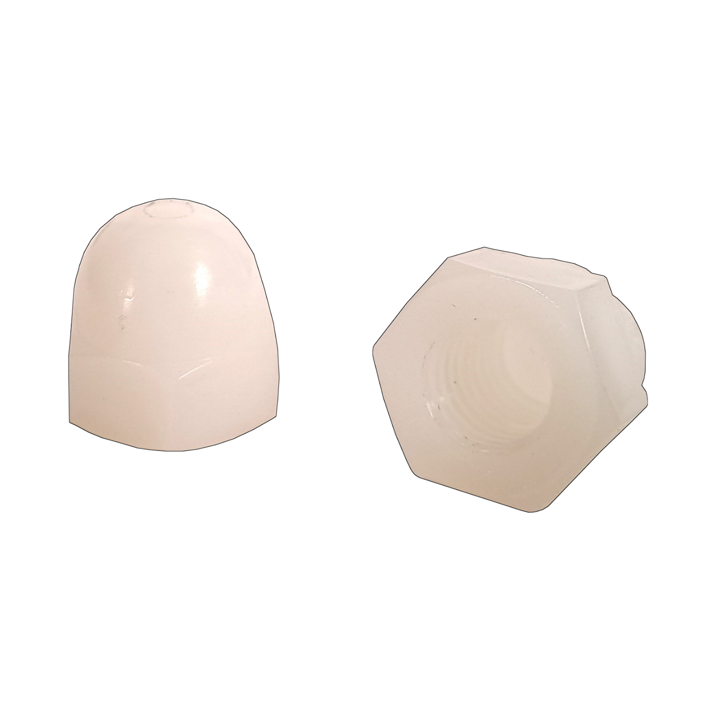 Toppmutter M10 i vit plast