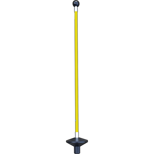 Puttinggreen Glasfiberstång, gul, 65 cm