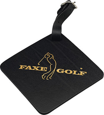 Bagbricka i svart läder med rem, romb