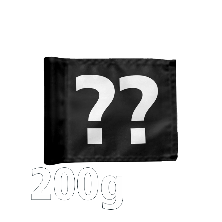 Styckvis puttinggreen flagga, enkelsidig, svart, valfritt nummer, 200 gram