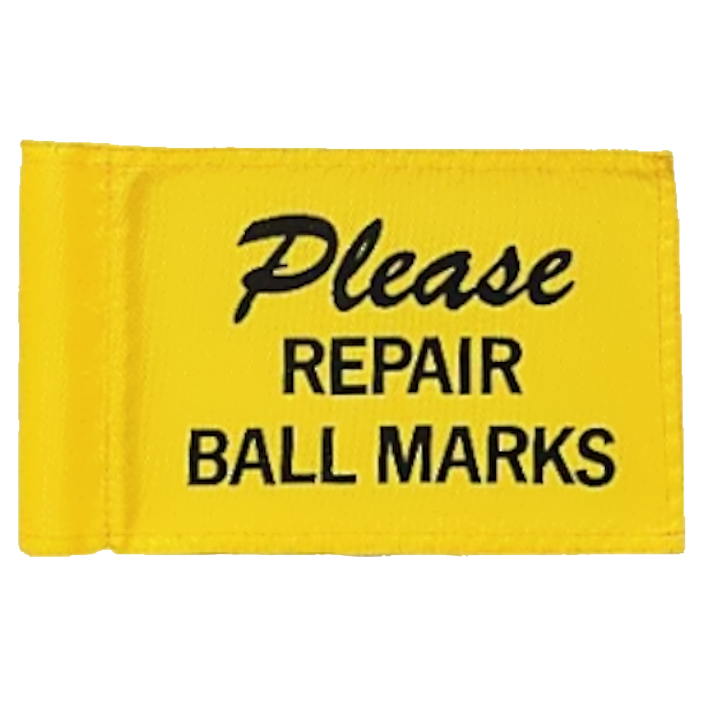 Placeringsflagga, Gul/Svart text, nylon