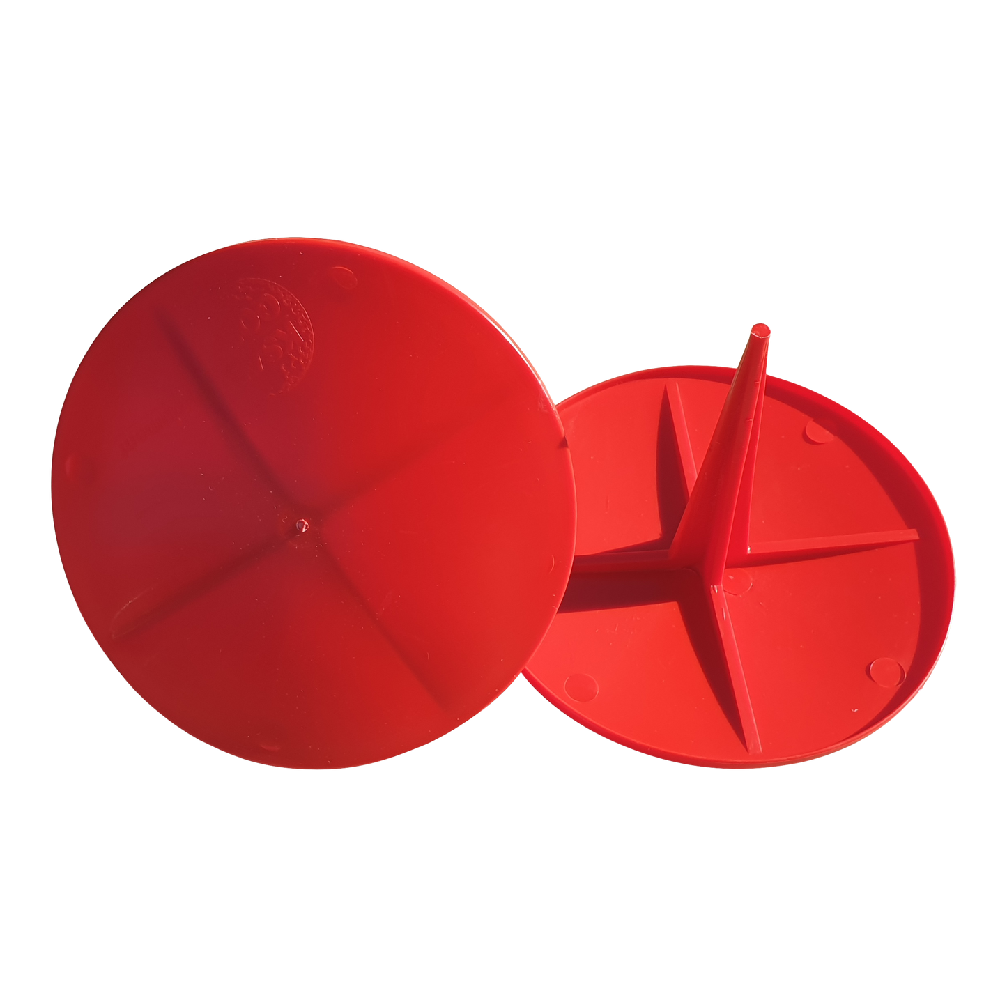 Tee-markering flat, Ø 15 cm, röd
