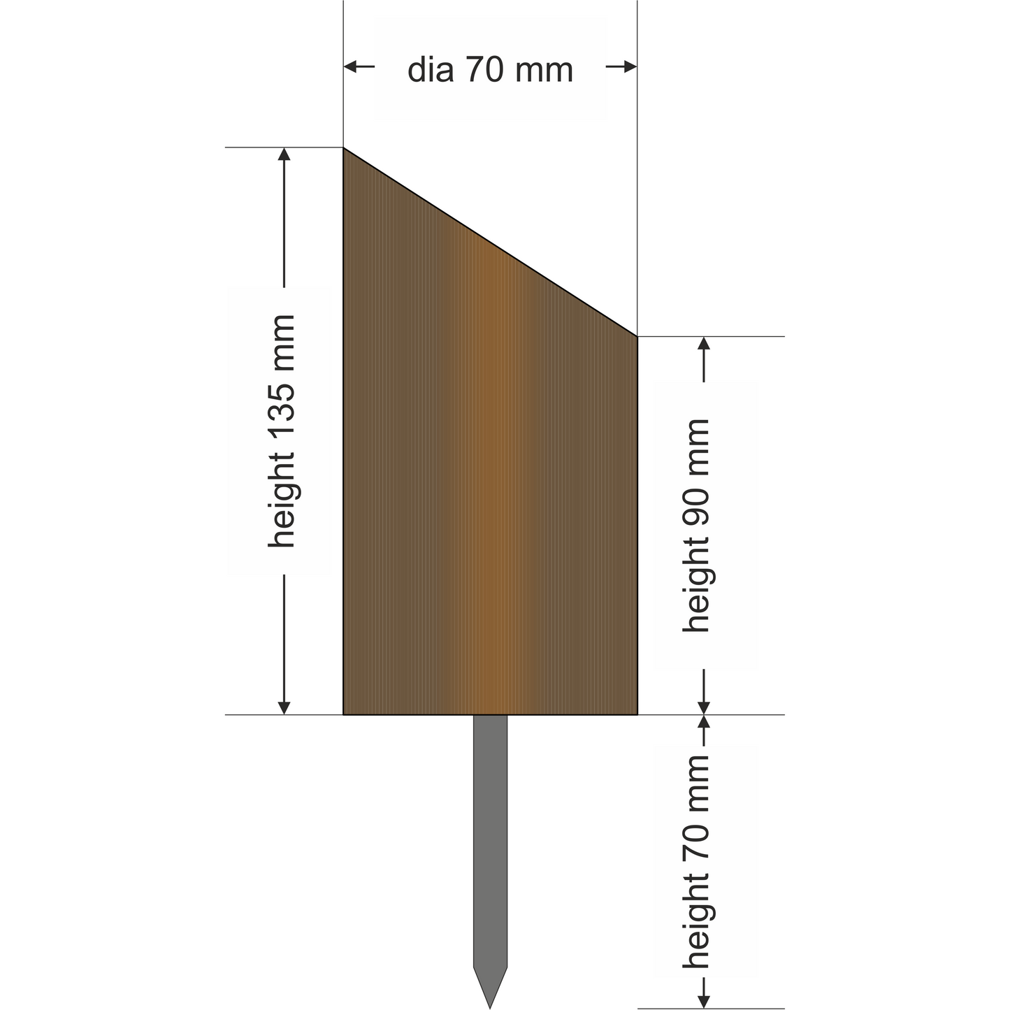 Tee-markering Augusta, stående