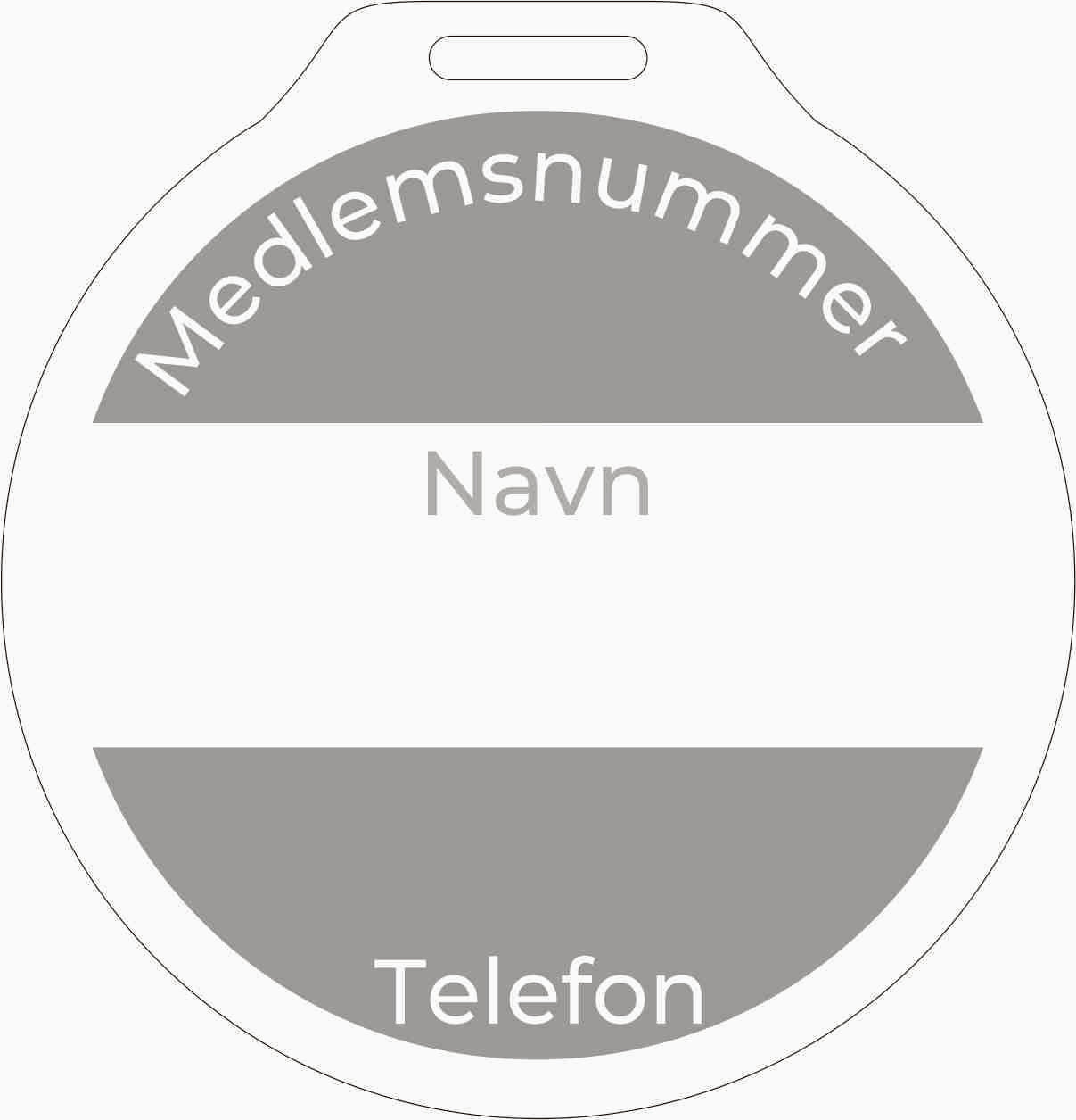 Bagbricka Ø 100mm digitaltryck på 2 sidor