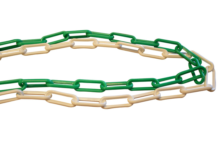 Reb, plastkæde og stolper