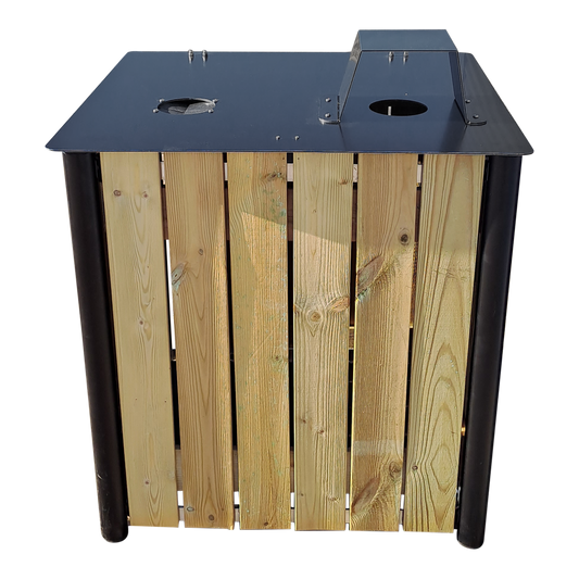 Avfallsställ med källsortering, 4 indelningar