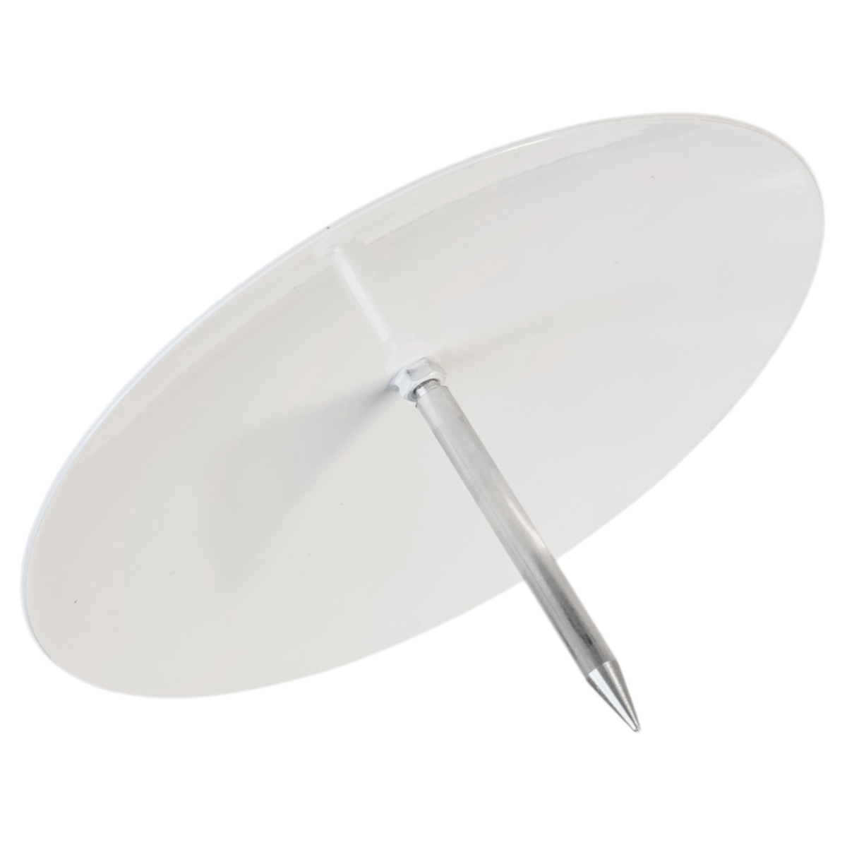 Tee‑markering i rostfritt stål, flat, blå