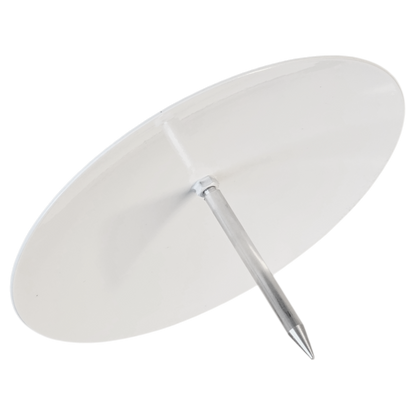 Tee‑markering i rostfritt stål, flat, gul