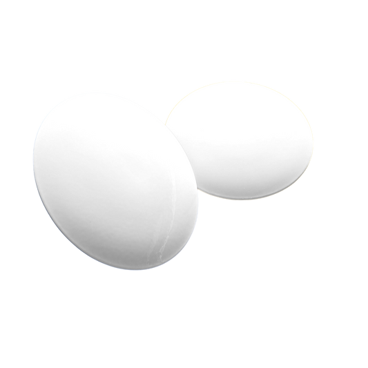 Tee‑markering i rostfritt stål, flat, vit