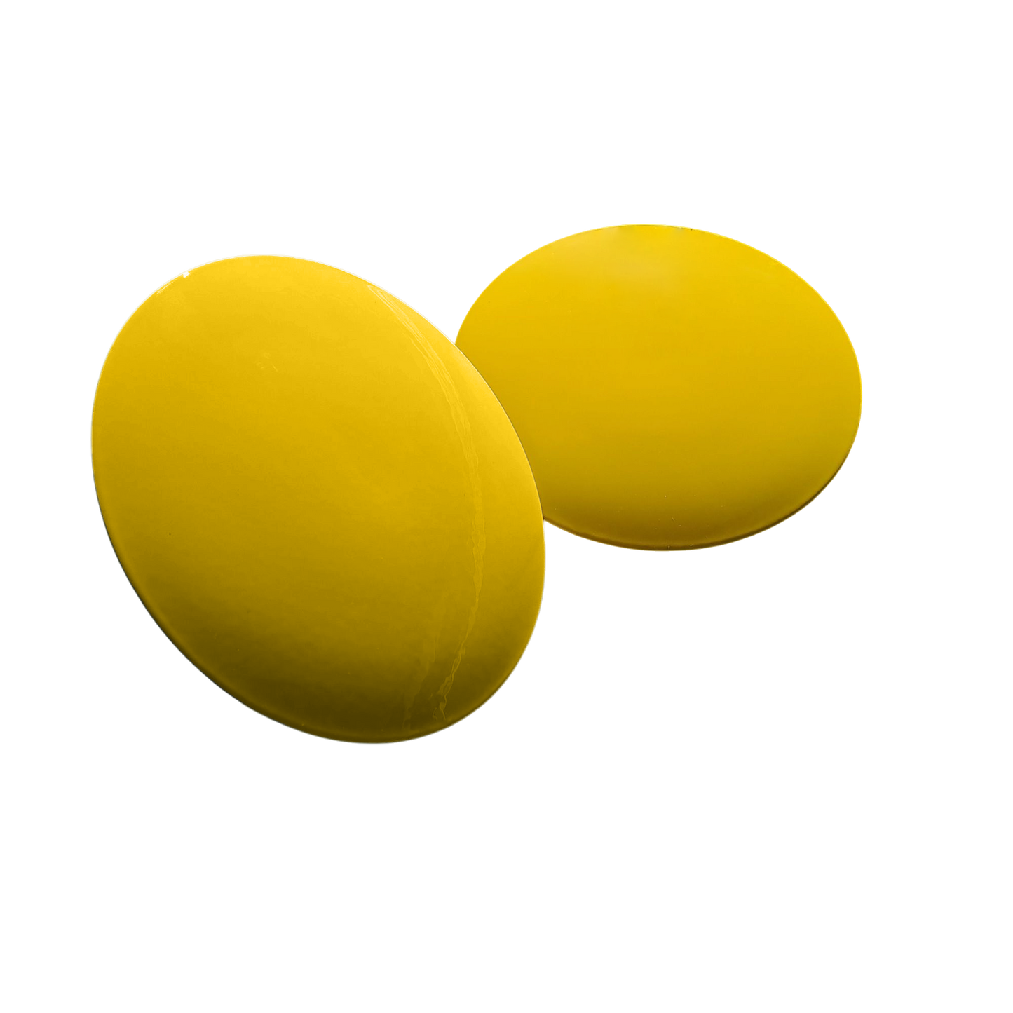 Tee‑markering i rostfritt stål, flat, gul
