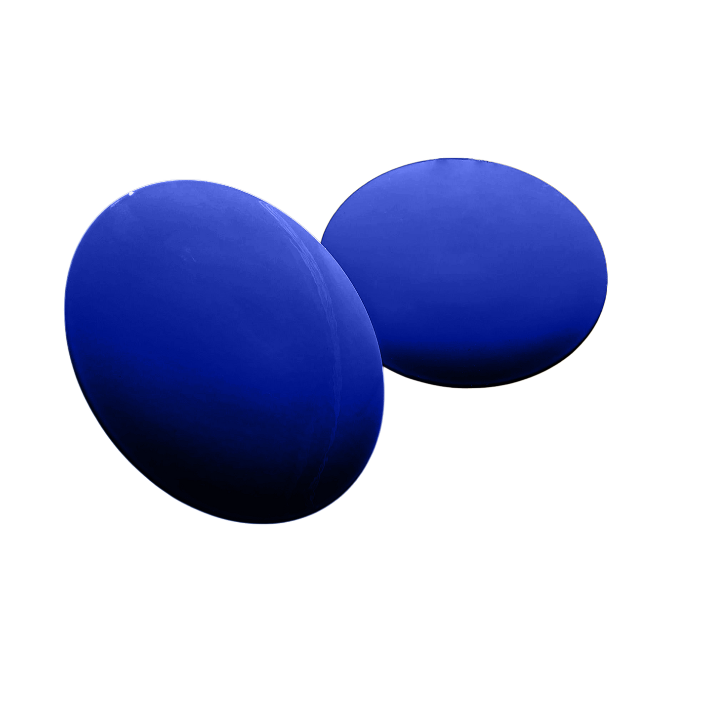 Tee‑markering i rostfritt stål, flat, blå