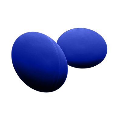 Tee‑markering i rostfritt stål, flat, blå