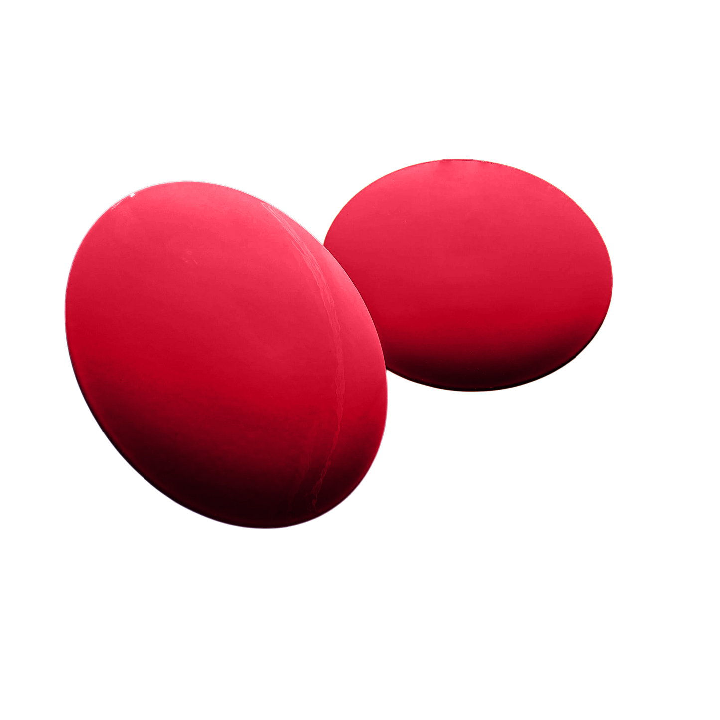 Tee‑markering i rostfritt stål, flat, röd