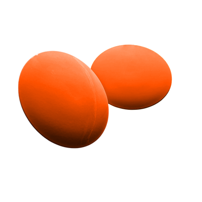 Tee‑markering i rostfritt stål, flat, orange