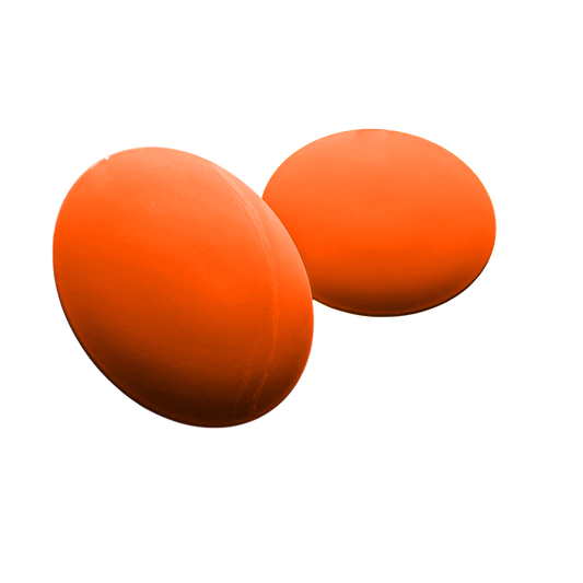 Tee‑markering i rostfritt stål, flat, orange