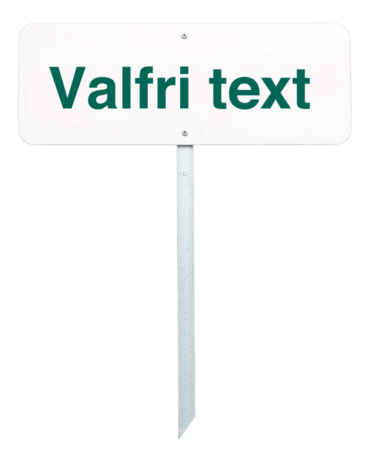 Golfskylt 40x15 cm, egen text