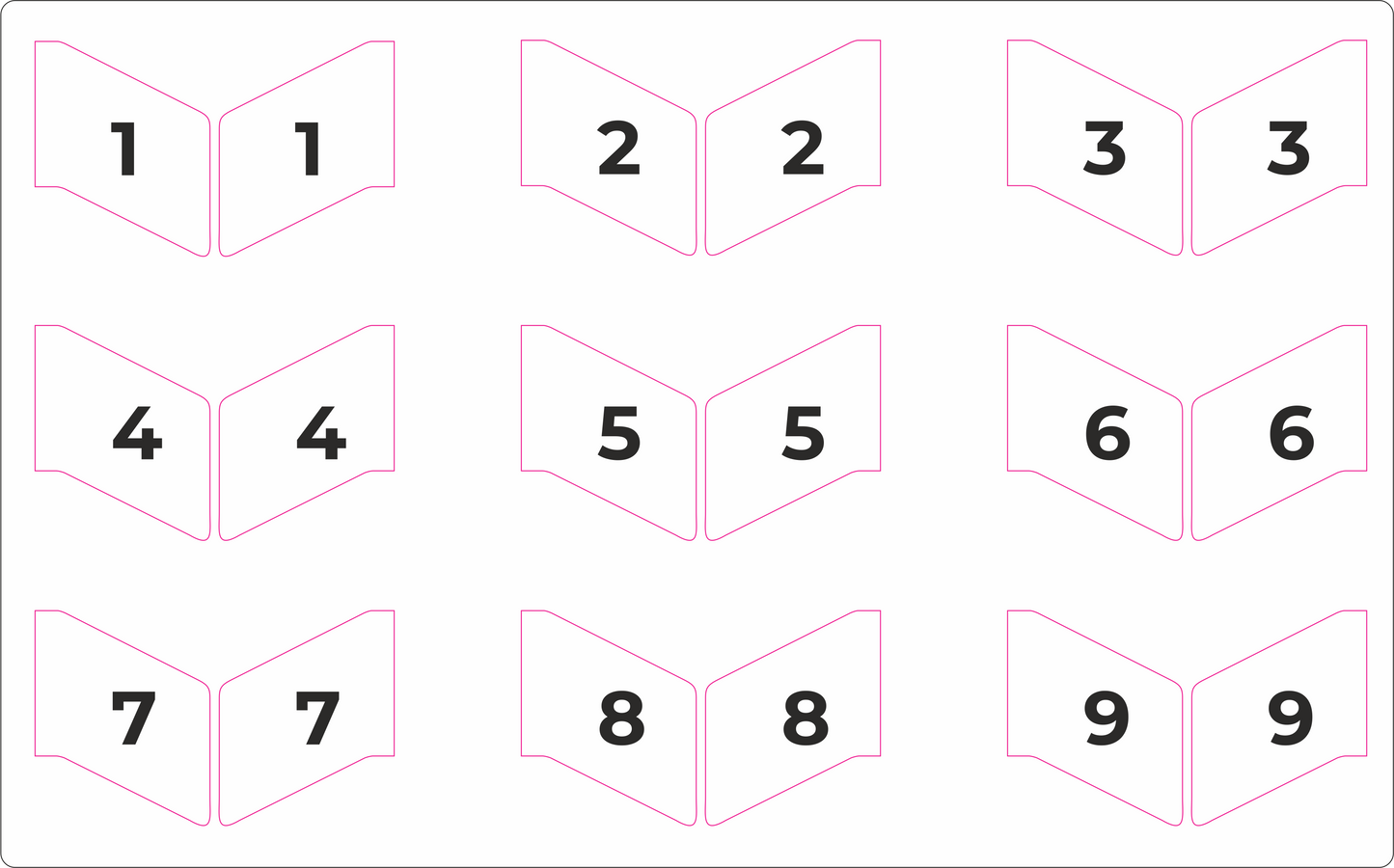 Håltal 1-9  Flagga för Putting Green flaggor