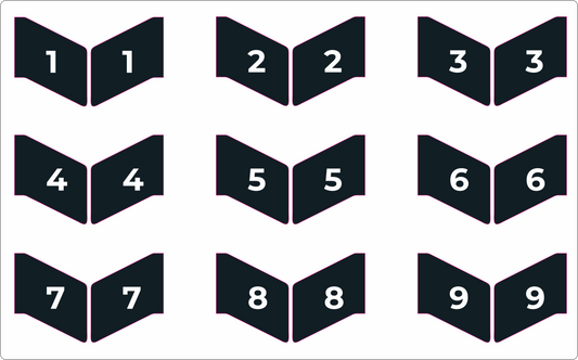 Håltal 1-9 för Flagga Putting Green flaggor