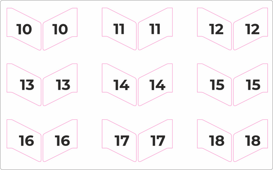 Håltal 10-18 för Flagga Putting Green flaggor