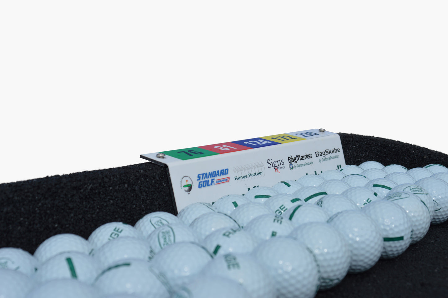 Sponsorskylt till bollmagasin med tryck, 30 x 9.5 cm