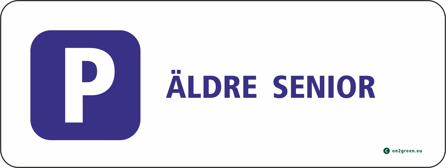 Parkeringsskyltar: âldre senior