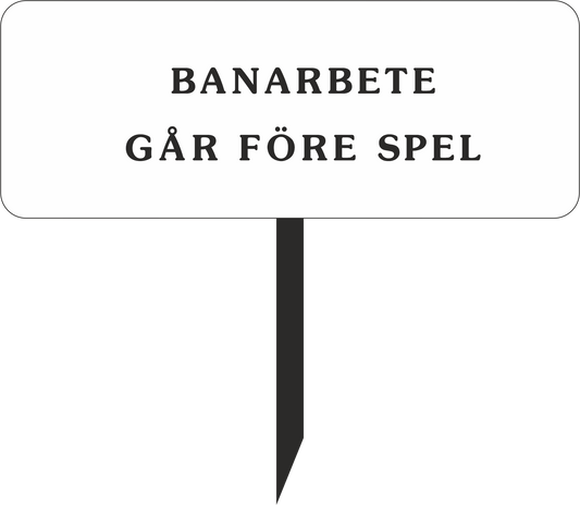 Golfskilt art 34, BANARBETE