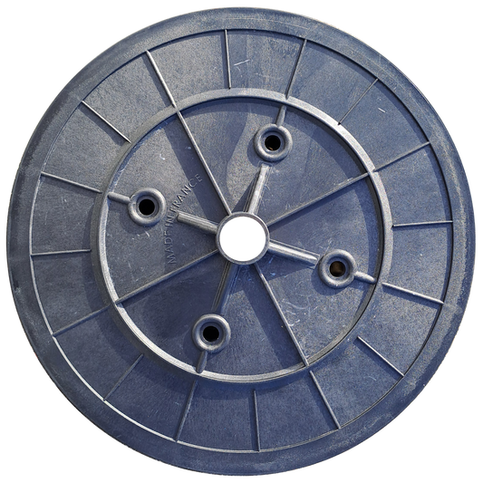 Ändskiva för bolluppsamlare, utan flikar