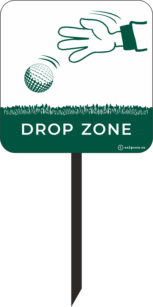 Golfskylt: DROP ZONE