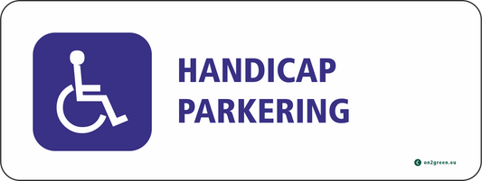 Parkeringsskyltar till vägg: Handicap parkering