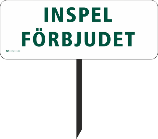 Golfskylt: inspel förbjudet