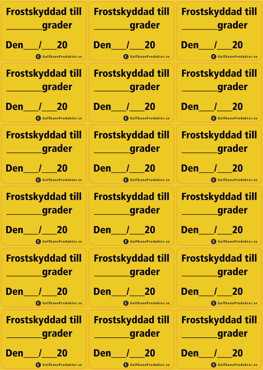 Klistermärke: "Frostsäkert…"