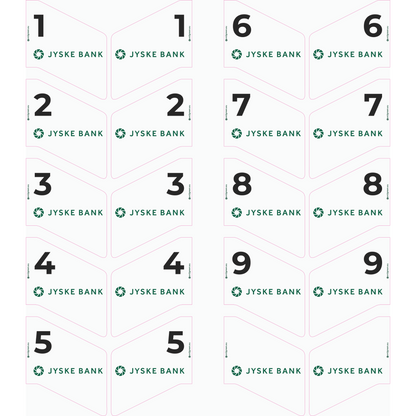 Klistermärke för PU-flagga 40 st, Oval