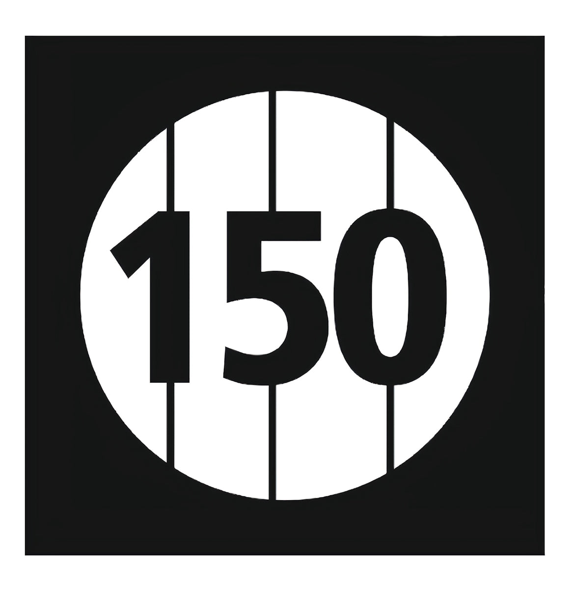 150 meter avståndsmall för spraymålning på gräs