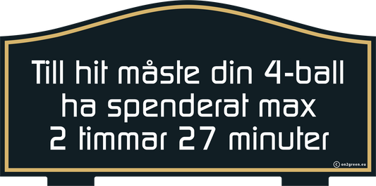 Golfskylt:  Till hit måste din 4-boll ha spenderat max