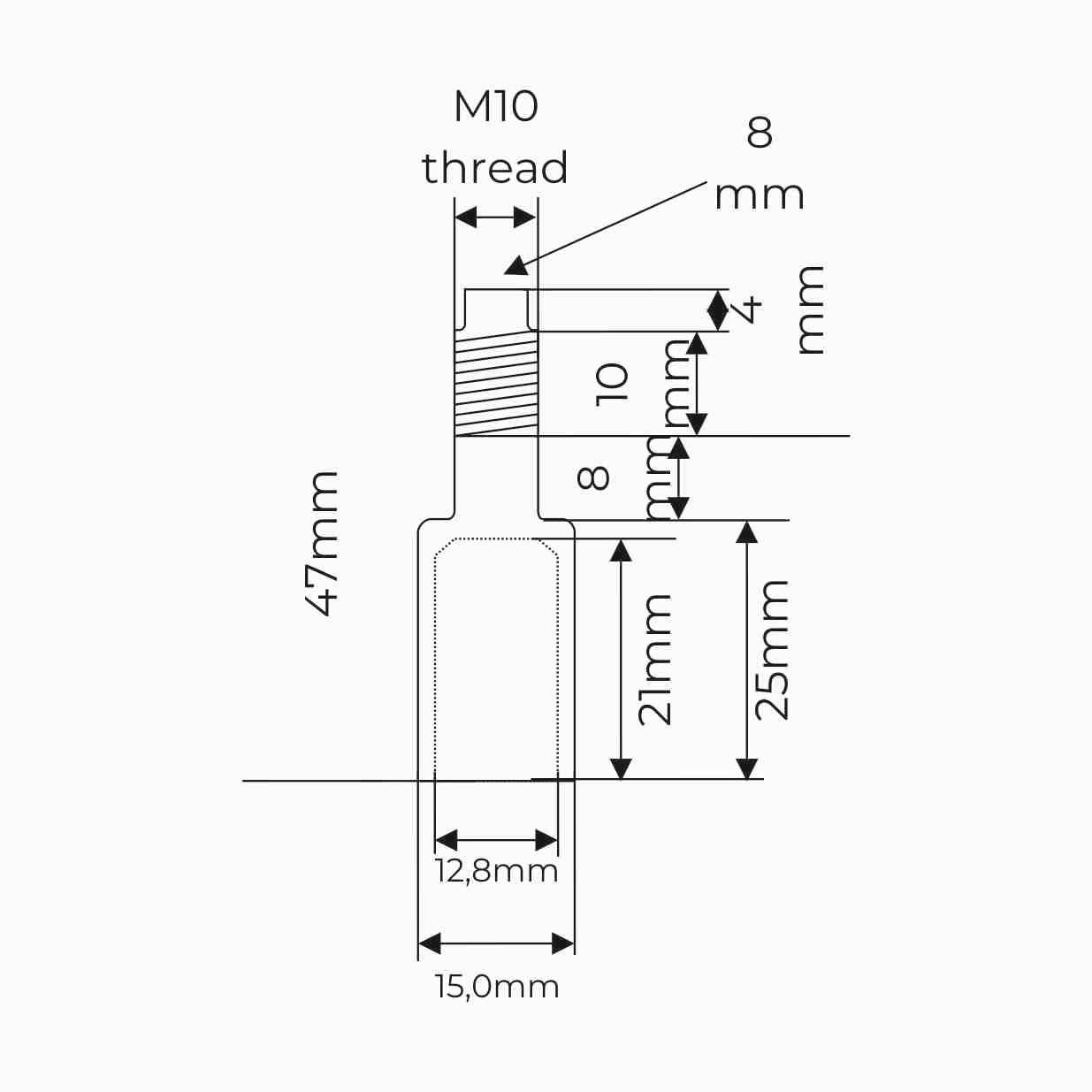 Topp M10 till flaggstång