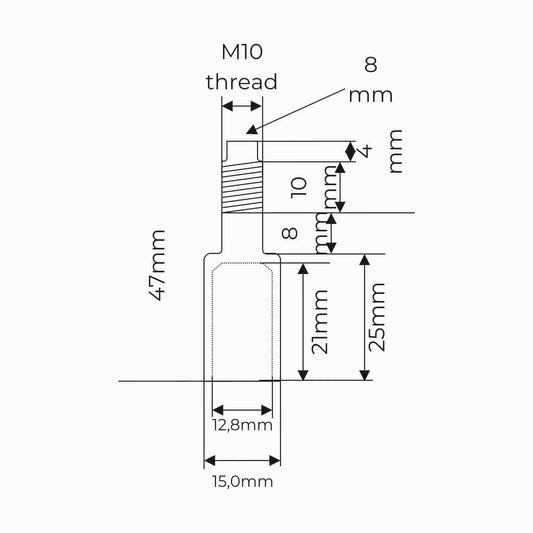 Topp M10 till flaggstång