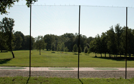 Golfboll stoppnät, svart m/rep, 2 x 25 m