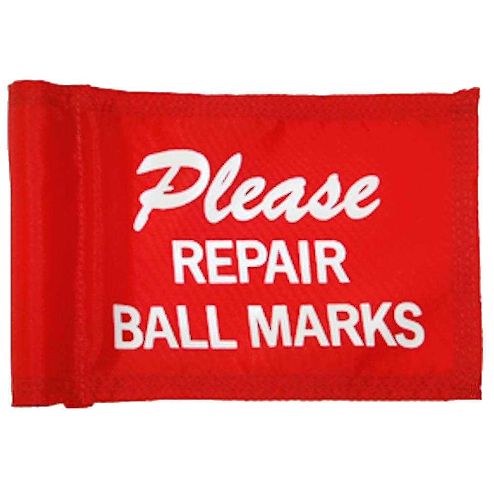 Placeringsflagga, Röd/Vit text, nylon