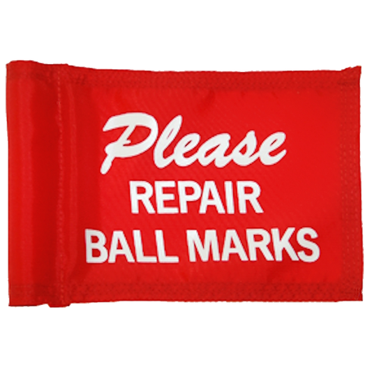 Placeringsflagga, Röd/Vit text, nylon