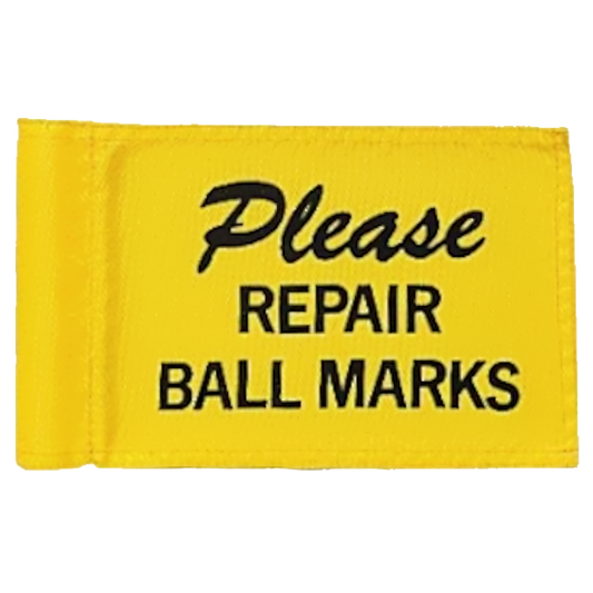 Placeringsflagga, Gul/Svart text, nylon