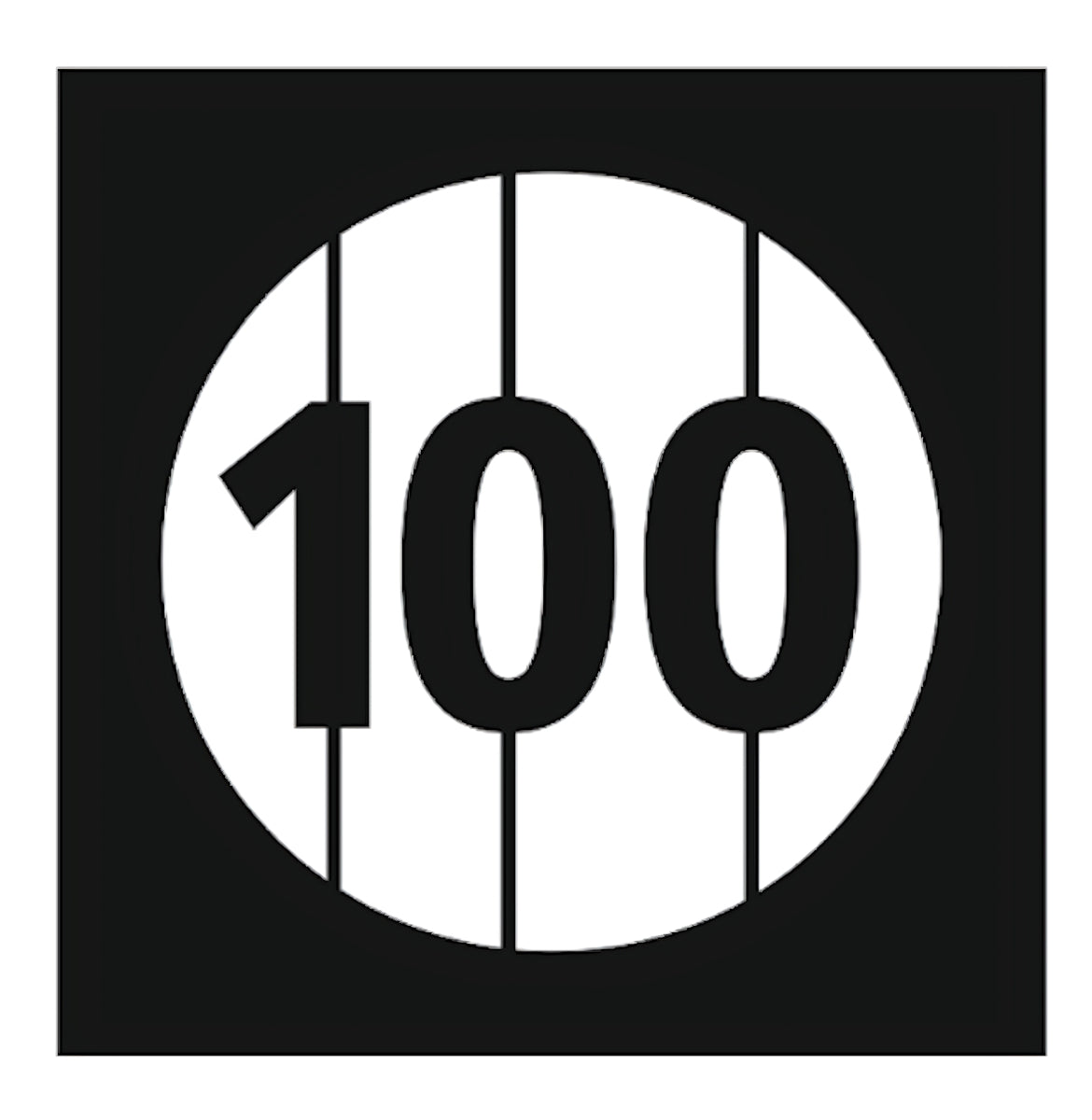 100 meter avståndsmall för spraymålning på gräs