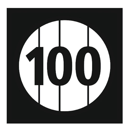 100 meter avståndsmall för spraymålning på gräs